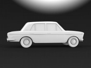 Historical Car Collectible Black 3D Модель