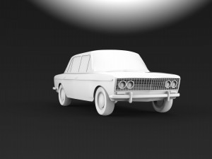 Historical Car Collectible Black 3D Модель