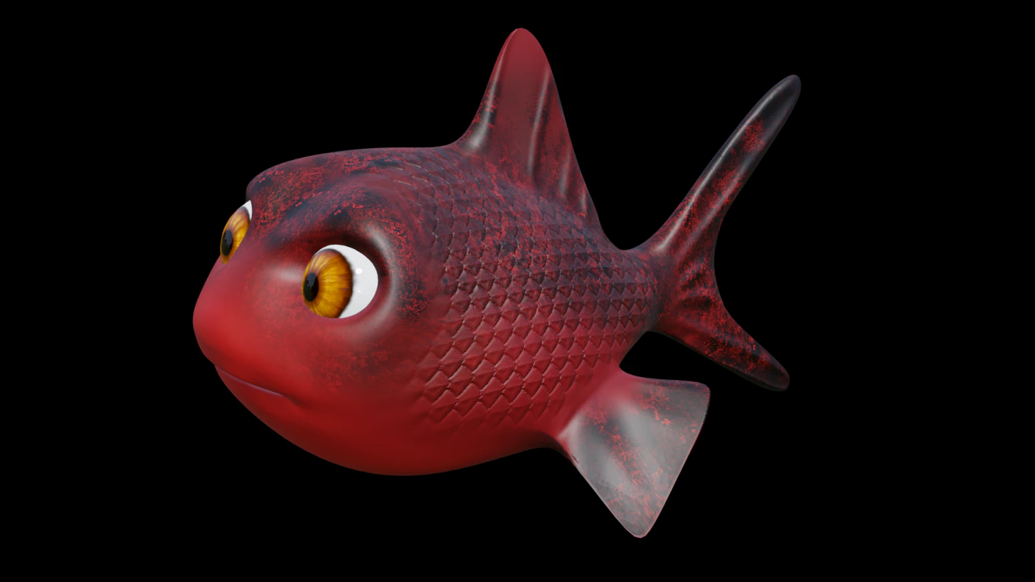 FishCharacter 3D Model .c4d .max .obj .3ds .fbx .stl .blend 