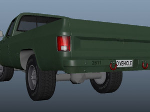 Military pickup 3D Model
