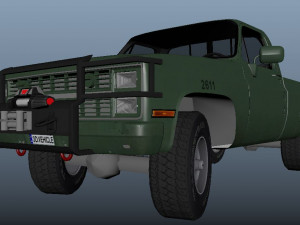 Military pickup 3D Model