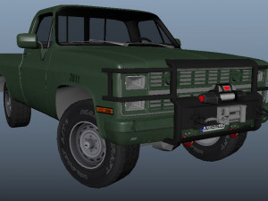 Military pickup 3D Model