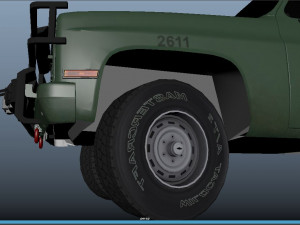 Military pickup 3D Model