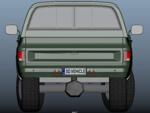 Military pickup 3D Model