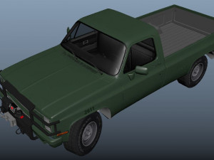 Military pickup 3D Model