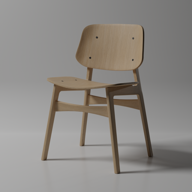 Wooden chair 3D Модель .c4d .max .obj .3ds .fbx .stl .blend 