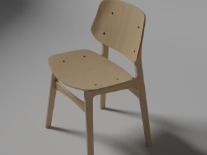 Wooden chair 3D Model