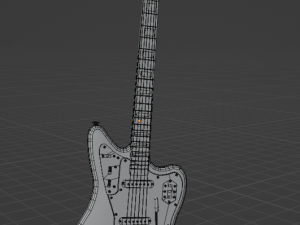 Electro guitar fender jaguar 3D Модель