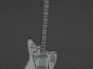Electro guitar fender jaguar 3D Model