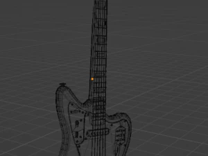 Electro guitar fender jaguar 3D Model