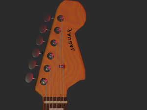 Electro guitar fender jaguar 3D Модель