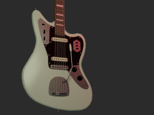 Electro guitar fender jaguar 3D Модель