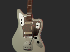 Electro guitar fender jaguar 3D Модель
