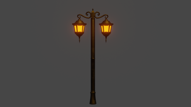 The street lamp 3D Model .c4d .max .obj .3ds .fbx .stl .blend 