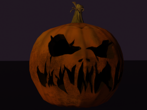 Spooky scary pumpkin 3D Model