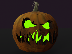 Spooky scary pumpkin 3D Model