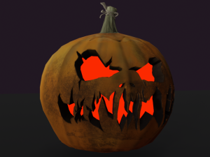 Spooky scary pumpkin 3D Model