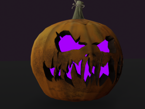 Spooky scary pumpkin 3D Model