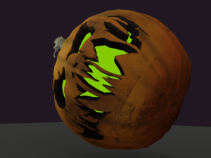 Spooky scary pumpkin 3D Model