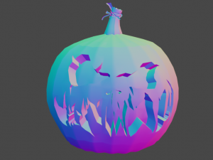 Spooky scary pumpkin 3D Model
