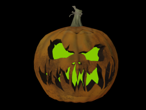 Spooky scary pumpkin 3D Model