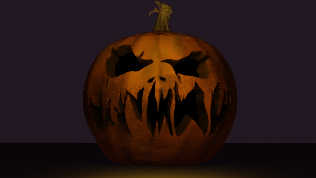 Spooky scary pumpkin 3D Model .c4d .max .obj .3ds .fbx .stl .blend 