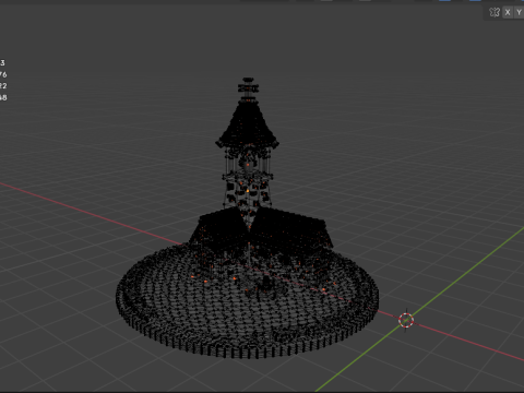 Low poly medieval stylized church 3d 3Dモデル