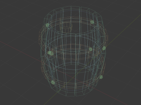 Low polygon wooden barrel stylized drawing model game ready unreal enginepbr textures 3D Модель