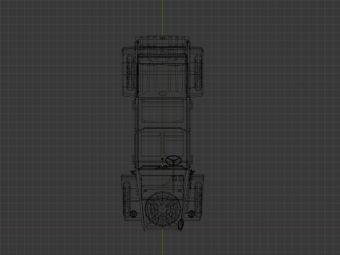 Low Poly WW2 Military Utility Car Stylized Game Ready Vehicle Modelo 3D