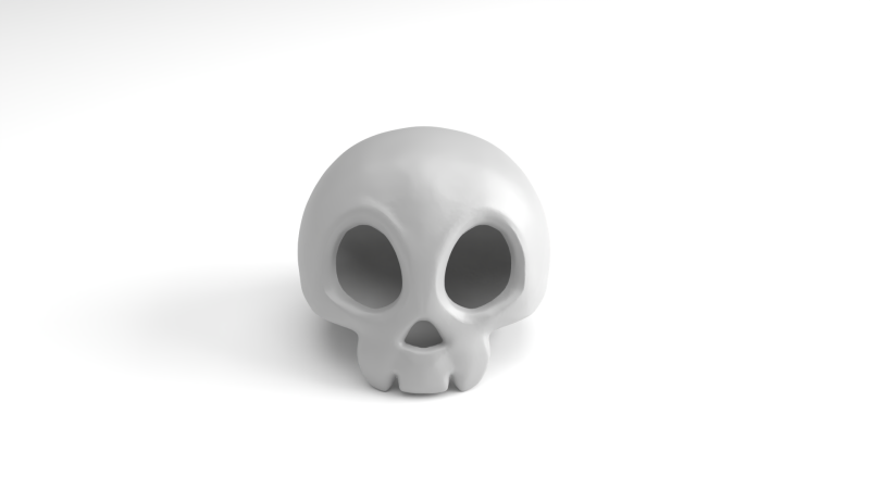 Cute Skull Figure 3D Printable Model 3D Принт Модель .c4d .max .obj .3ds .fbx .stl .blend 