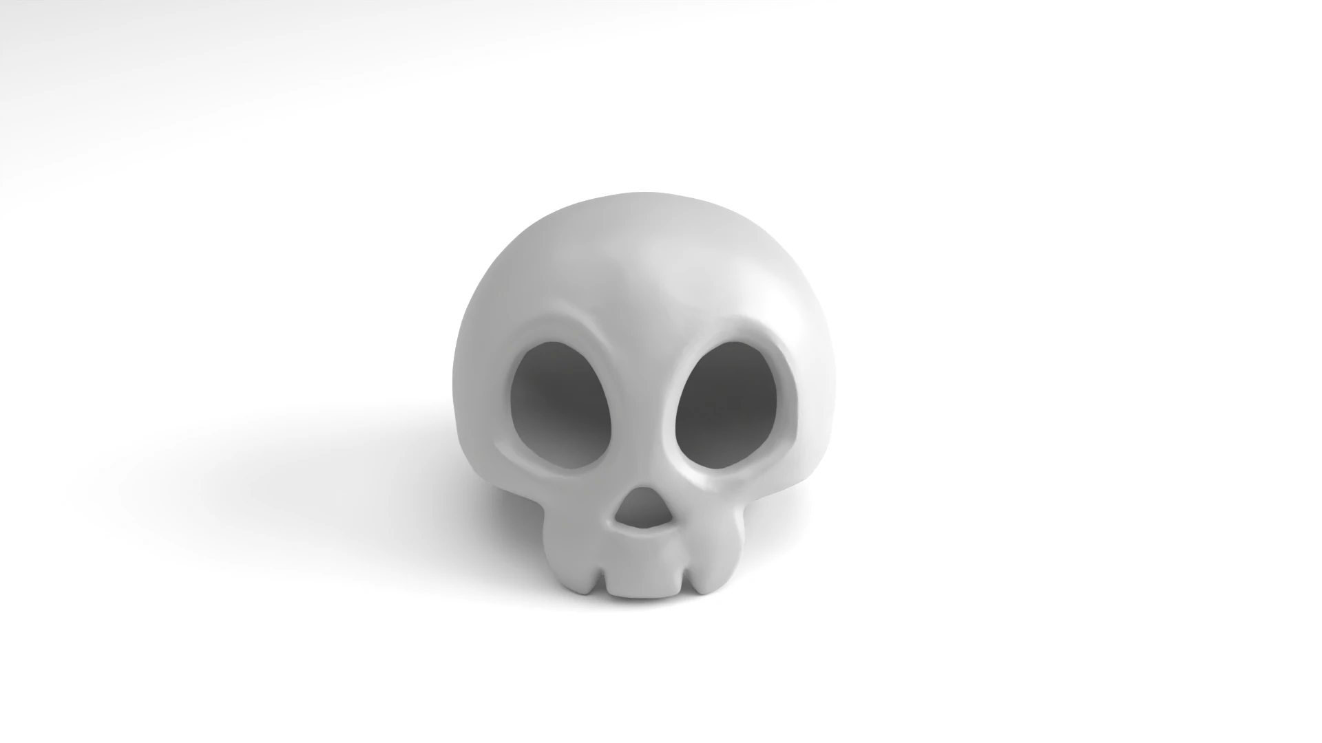Cute Skull Figure 3D Printable Model 3D Print Model .c4d .max .obj .3ds .fbx .stl .blend 