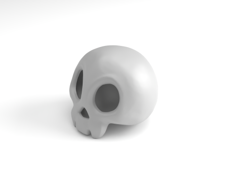 Cute Skull Figure 3D Printable Model 3D Принт Модель