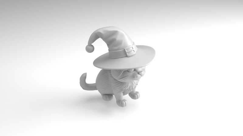 Halloween cat Figure 3D Printable Model Modelo de Impressão 3D .c4d .max .obj .3ds .fbx .stl .blend 