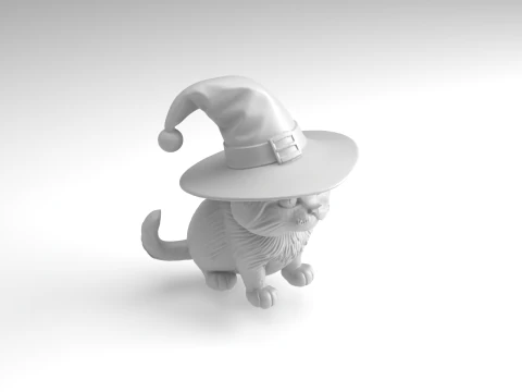 Halloween cat Figure 3D Printable Model 3D Print Model