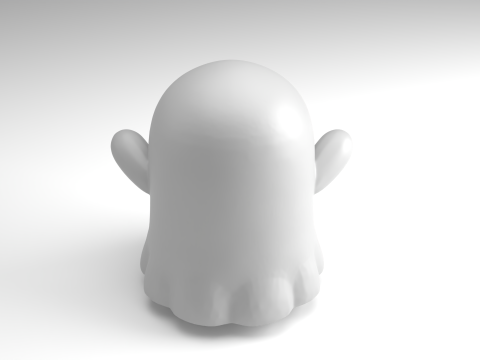 Model Cetak 3D Gambar Hantu Halloween Model Cetak 3D