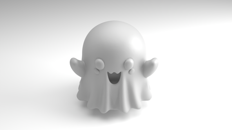 Cute Halloween ghost Figure 3D Printable Model 3D प्रिंट मॉडल .c4d .max .obj .3ds .fbx .stl .blend 