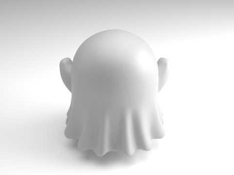 Cute Halloween ghost Figure 3D Printable Model 3D प्रिंट मॉडल