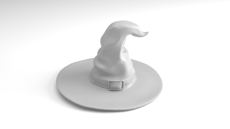 Miniature Witch hat Figure 3D Printable Model Model Cetak 3D .c4d .max .obj .3ds .fbx .stl .blend 