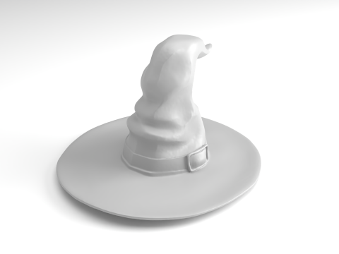 Miniature Witch hat Figure 3D Printable Model Model Cetak 3D