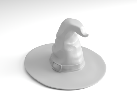 Miniature Witch hat Figure 3D Printable Model Model Cetak 3D