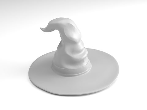 Miniature Witch hat Figure 3D Printable Model Model Cetak 3D