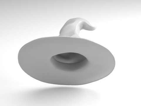 Miniature Witch hat Figure 3D Printable Model Model Cetak 3D