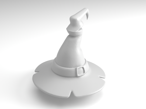 かわいい魔女の帽子フィギュア 3D 印刷可能モデル 3Dプリントモデル