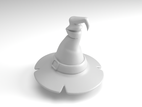 かわいい魔女の帽子フィギュア 3D 印刷可能モデル 3Dプリントモデル