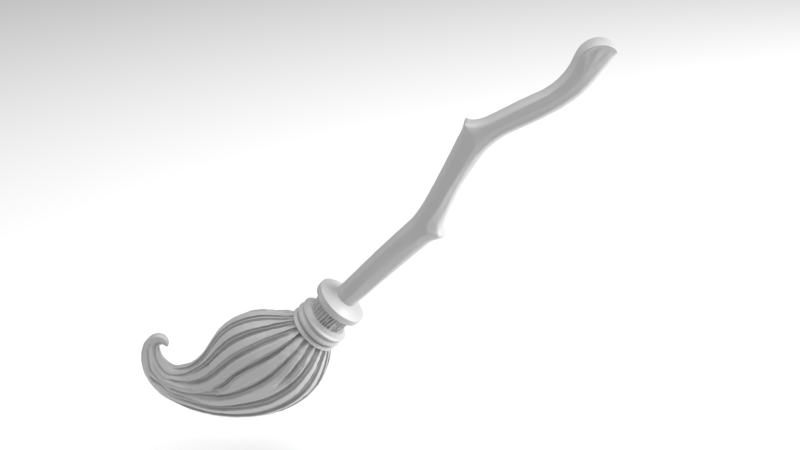 Halloween Witch broom Figure 3D Printable Model Model Cetak 3D .c4d .max .obj .3ds .fbx .stl .blend 