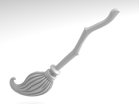 Halloween Witch broom Figure 3D Printable Model Model do druku 3D