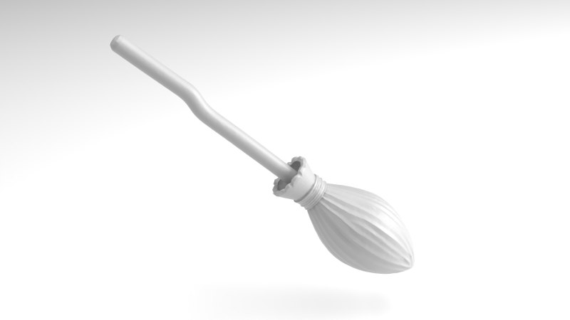 Witchs broom Figure 3D Printable Model 3Dプリントモデル .c4d .max .obj .3ds .fbx .stl .blend 