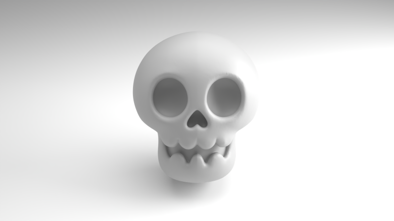 Cartoon skull Figure 3D Printable Model Model Cetak 3D .c4d .max .obj .3ds .fbx .stl .blend 
