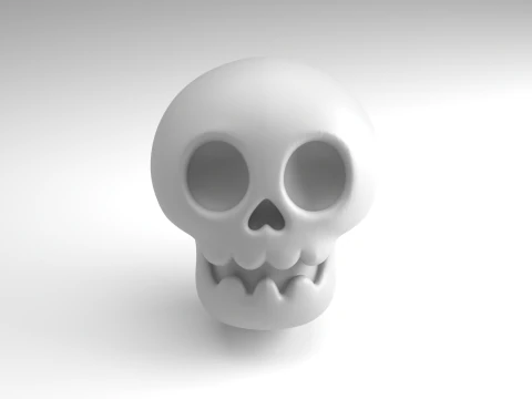 Figura de calavera de dibujos animados Modelo imprimible en 3D Modelo de impresión 3D