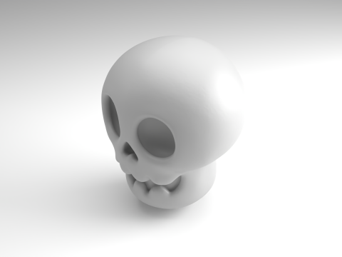 Cartoon skull Figure 3D Printable Model Model Cetak 3D